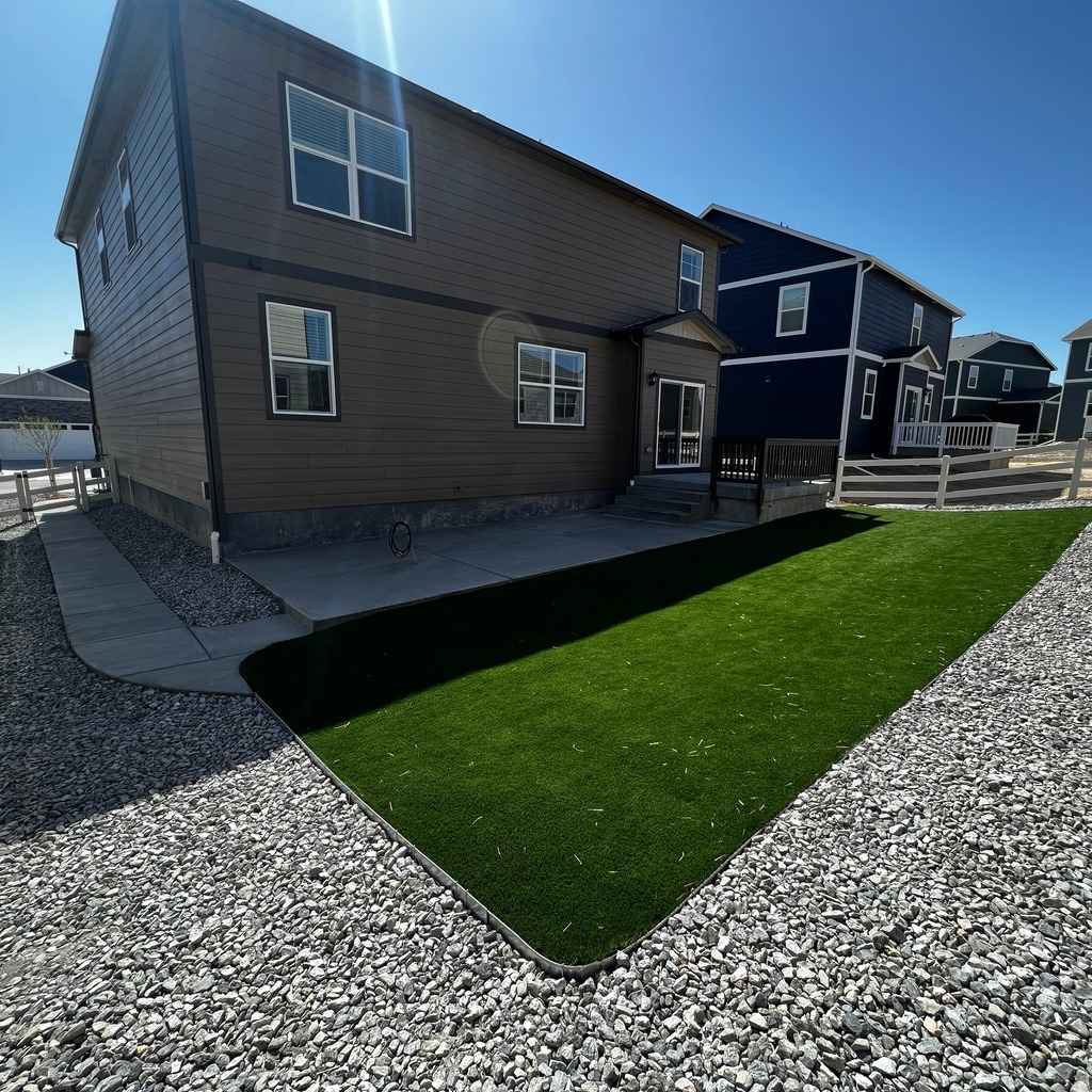 Artificial Turf Job in the Canyons in Castle Pines